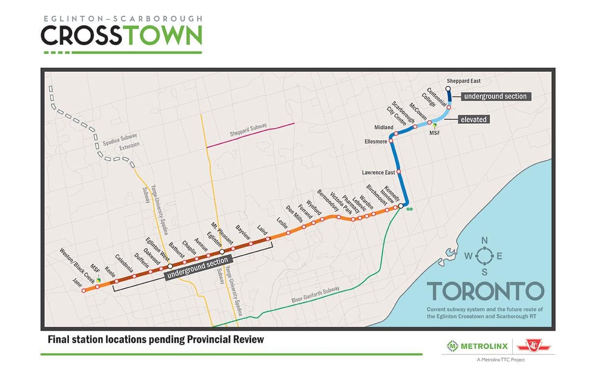 Зураг Торонто метроны шугам 5 Eglinton