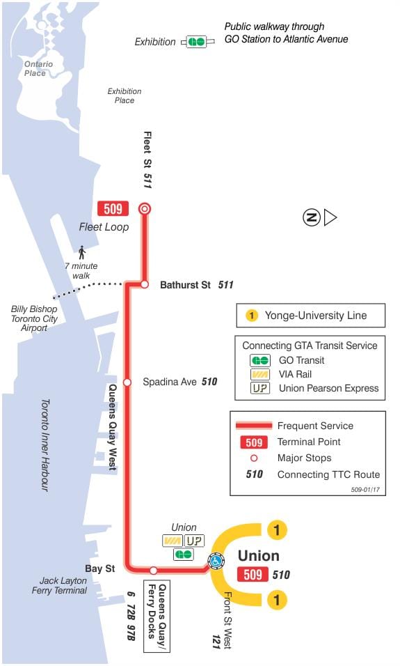 Зураг трамвай шугам 509 Harbourfront