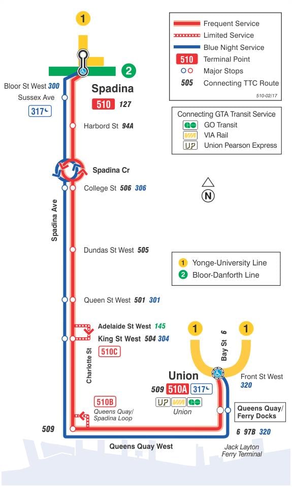 Зураг трамвай шугам 510 Spadina