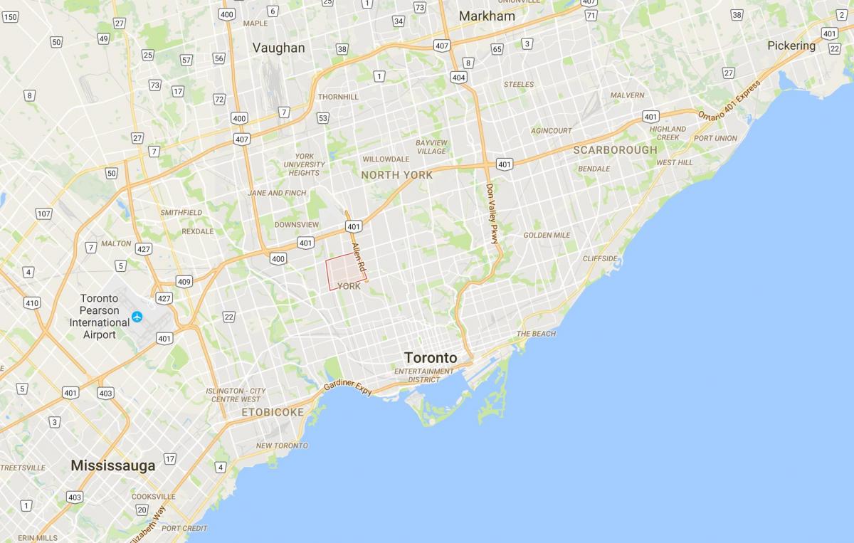 Map of Briar Хилл–Belgravia дүүргийн Торонто