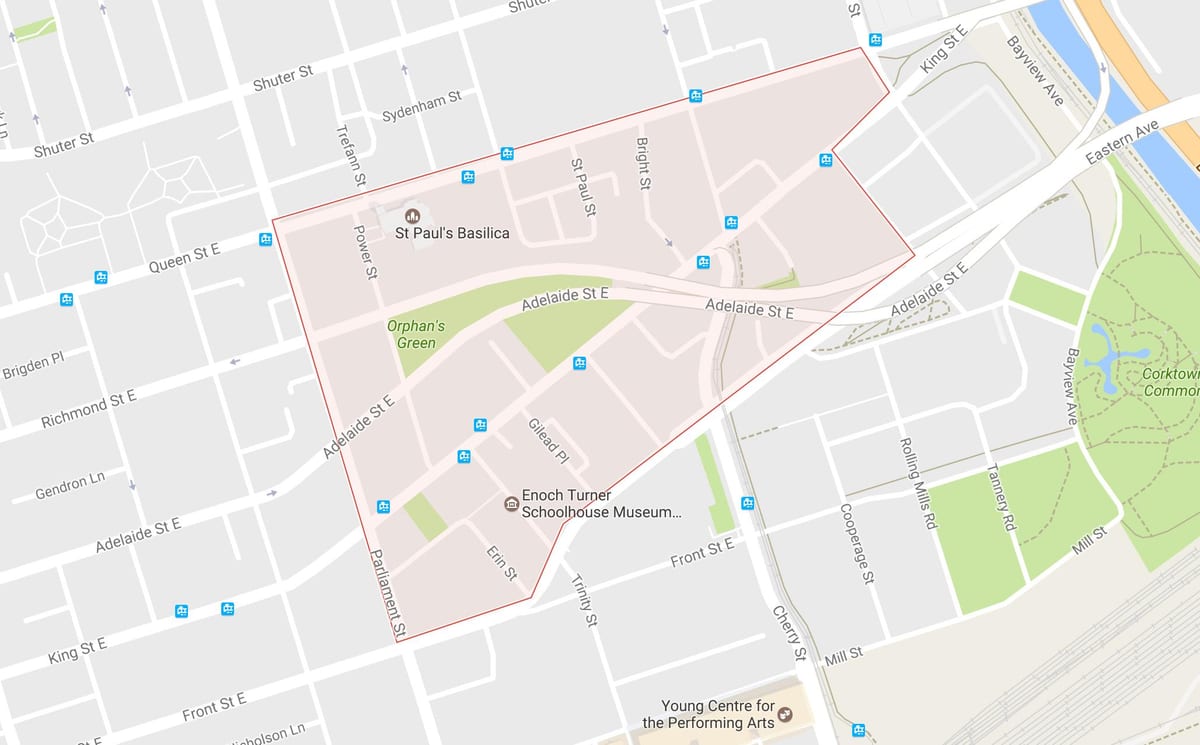 Зураг Corktown хөрш Торонто