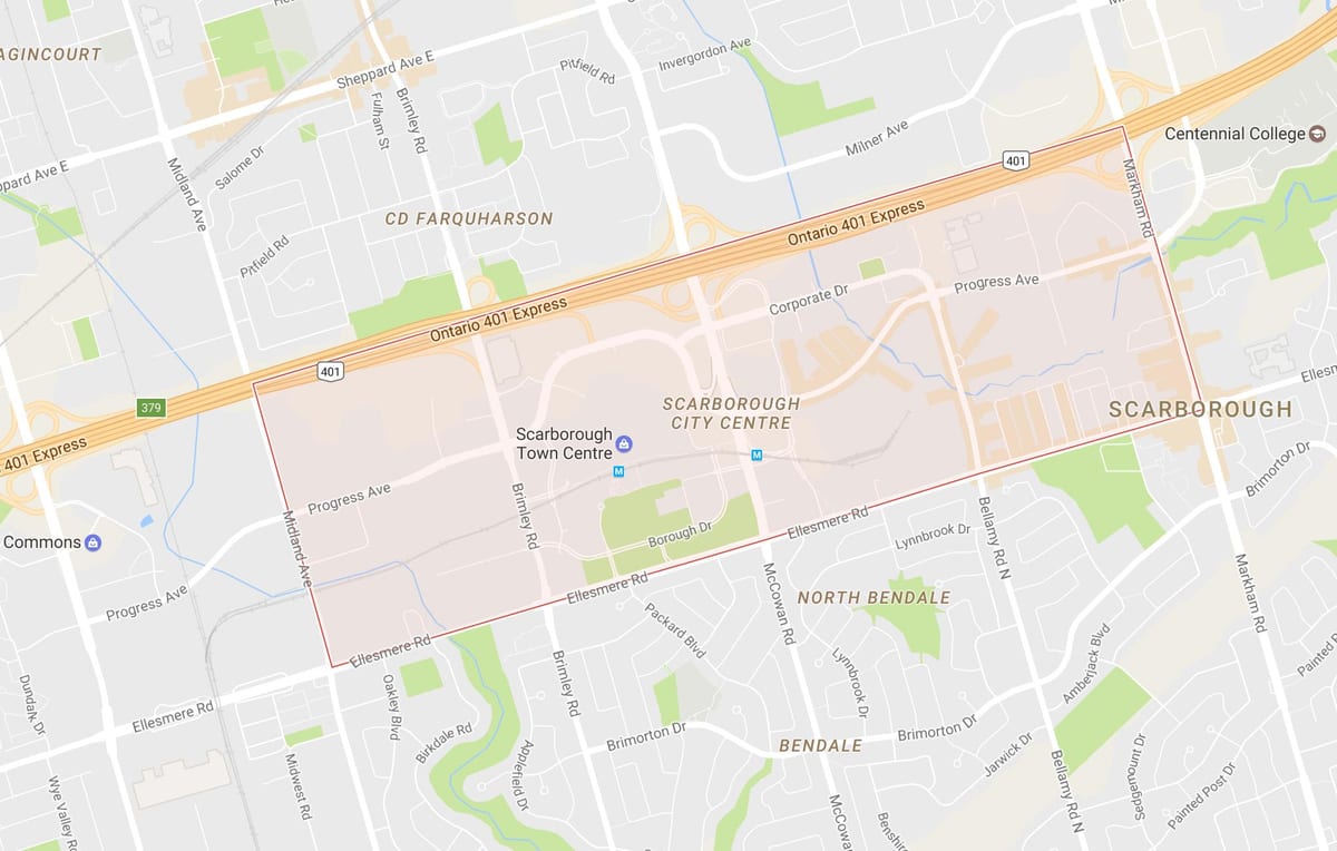 Зураг Scarborough Хотын Төв хөрш Торонто