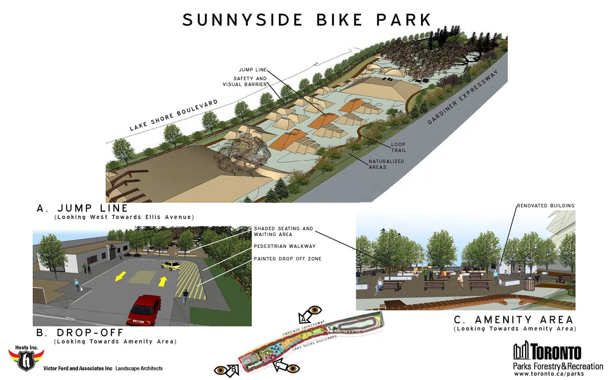 Зураг Sunnyside дугуйн парк Торонто үсэрч шугам