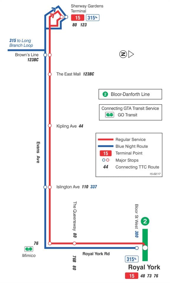 Зураг TTC 15 Эванс автобусны маршрут Торонто