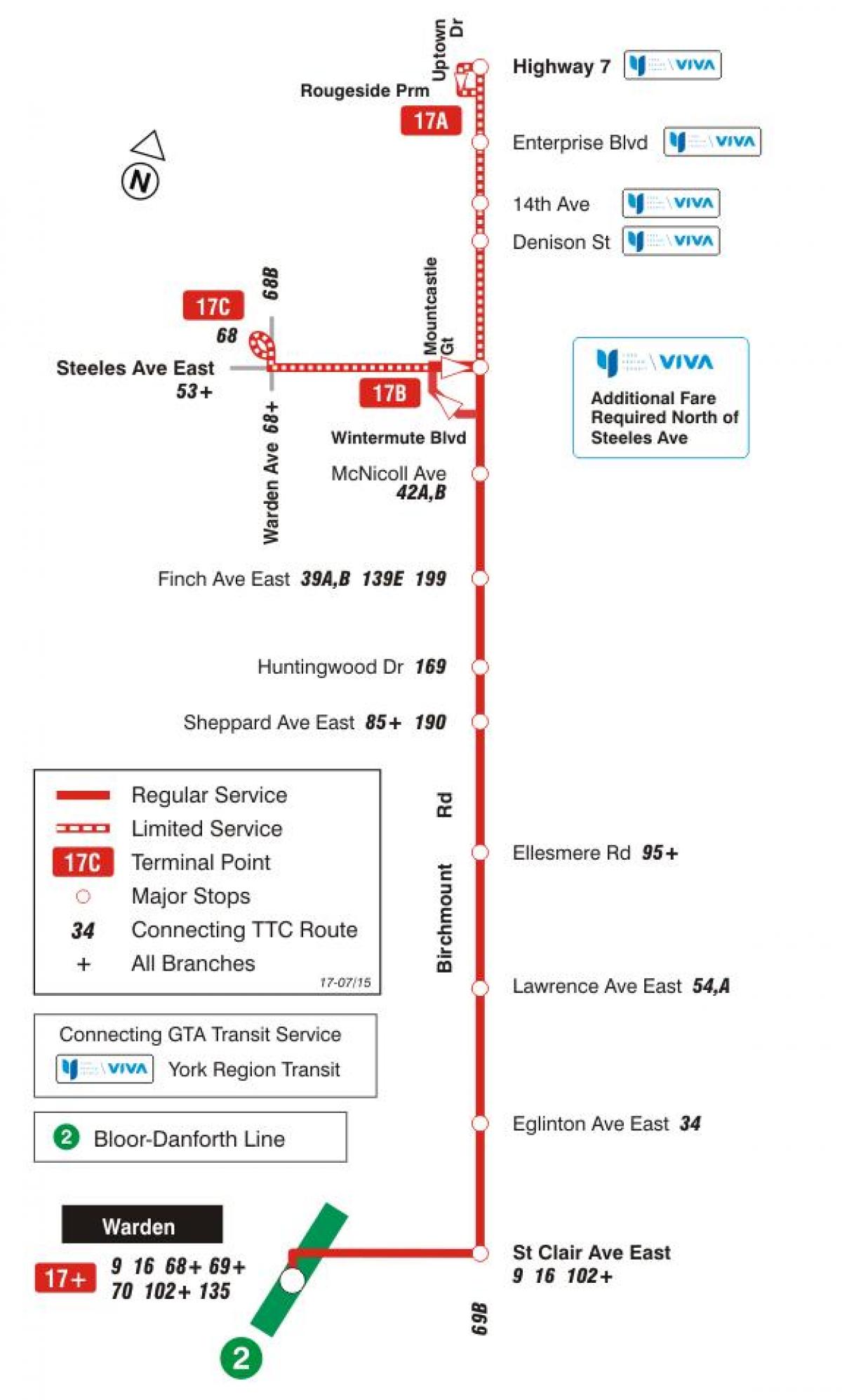 Зураг TTC 17 Birchmount автобусны маршрут Торонто
