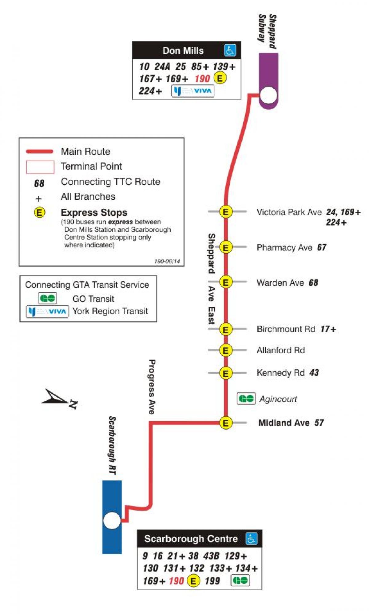 Зураг TTC 190 Scarborough Төв Пуужин автобусны маршрут Торонто