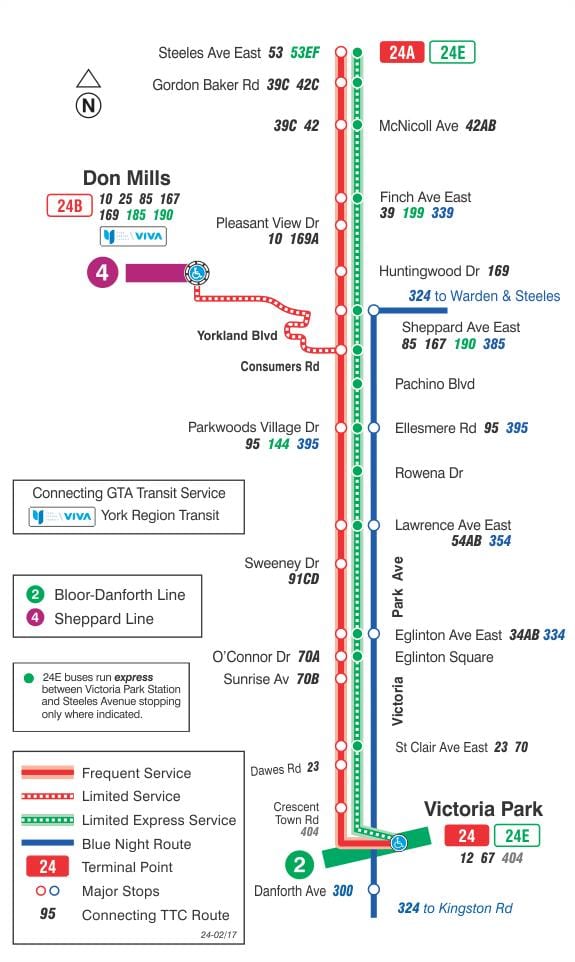 Зураг TTC 24 Виктория Парк автобусны маршрут Торонто
