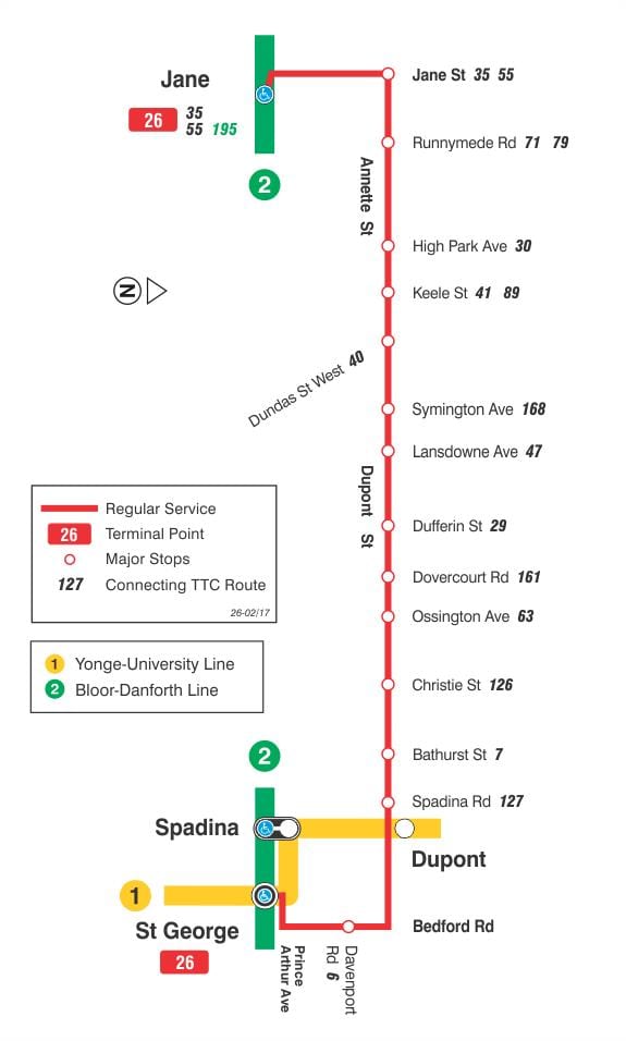 Зураг TTC 26 Өрсөлдсөн автобусны маршрут Торонто