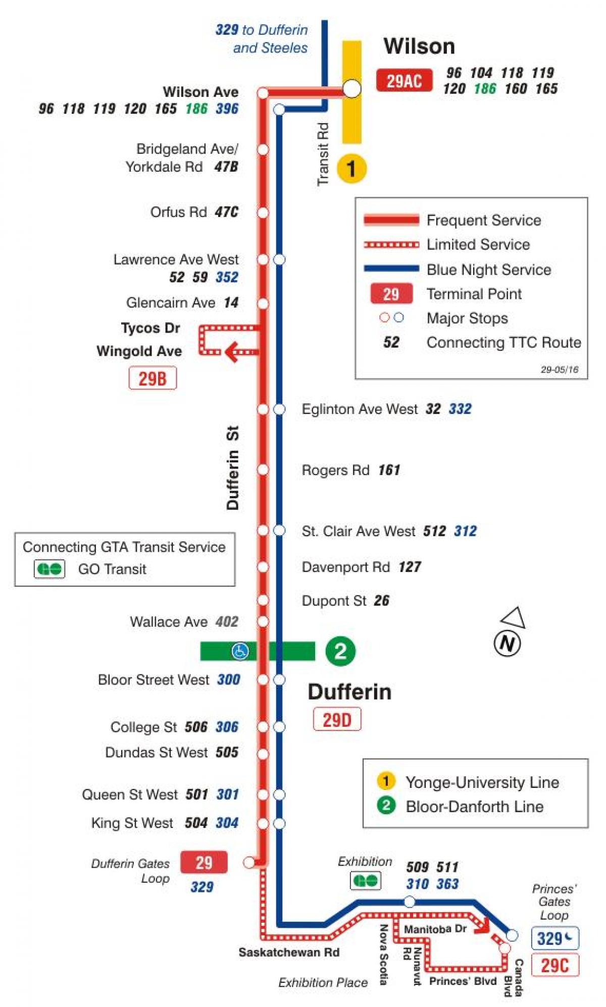 Зураг TTC 29 Dufferin автобусны маршрут Торонто