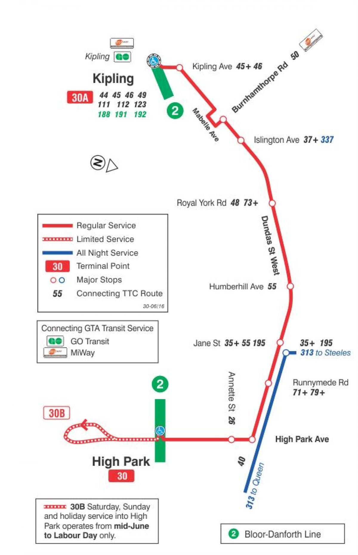 Зураг TTC 30 Lambton автобусны маршрут Торонто