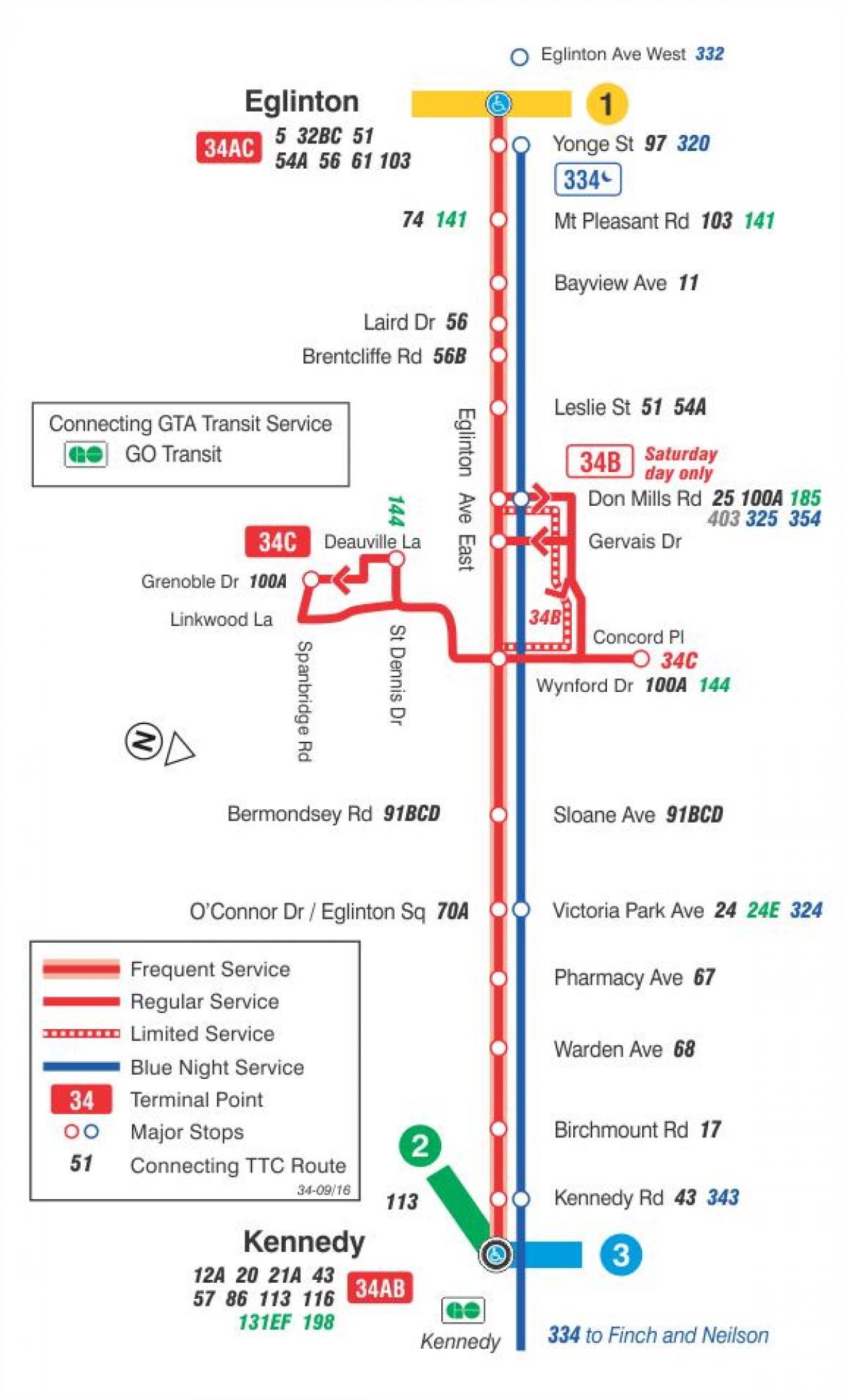 Зураг TTC 34 Eglinton Зүүн автобусны маршрут Торонто