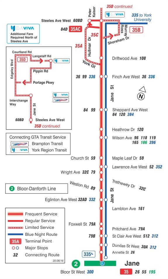Зураг TTC 35 Жэйн автобусны маршрут Торонто