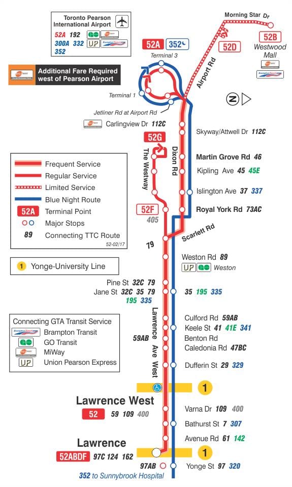 Зураг TTC 52 Lawrence Баруун автобусны маршрут Торонто