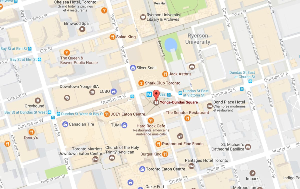 Зураг Yonge-Dundas Дөрвөлжин Торонто