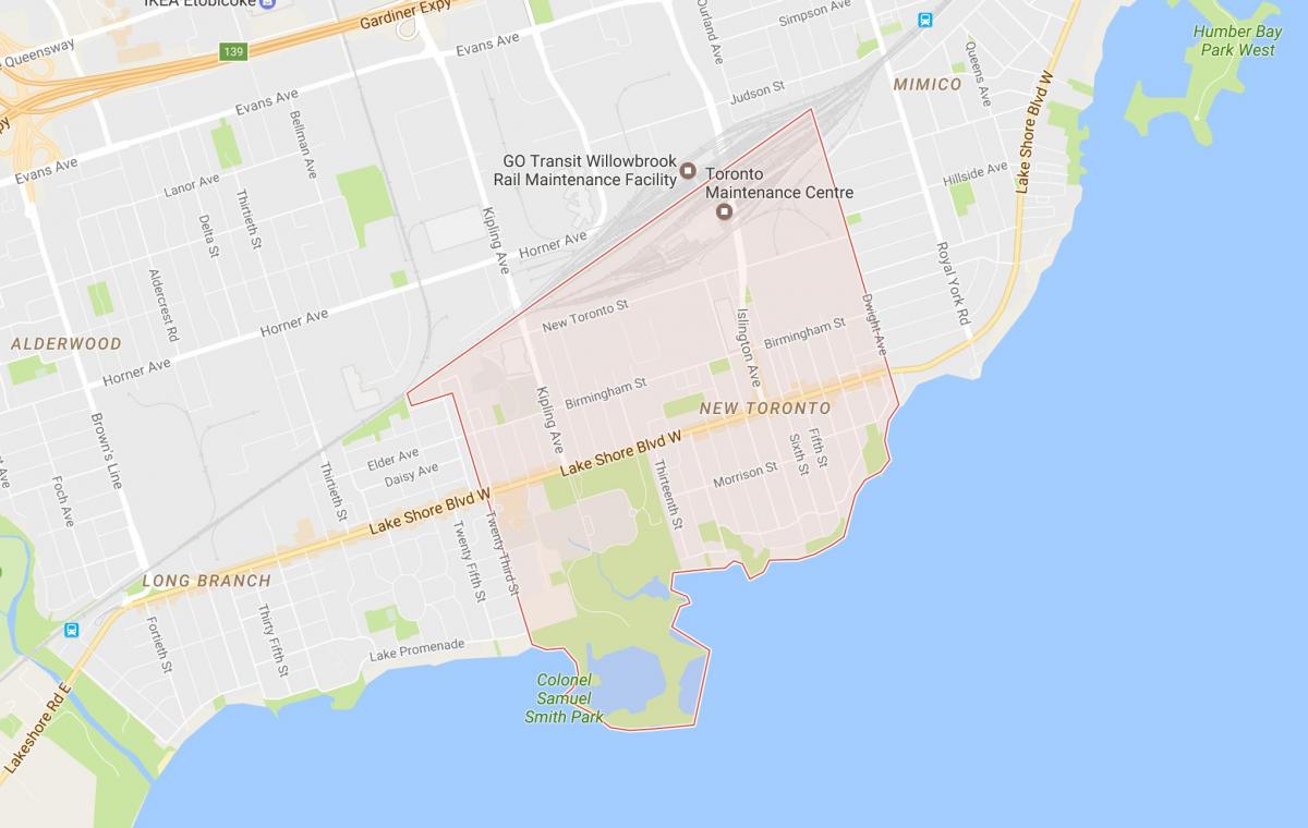 Газрын зураг Шинэ Торонто хөрш Торонто