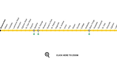 Зураг Торонто метроны шугам 1 Yonge-их Сургууль