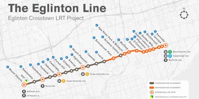 Зураг Торонто метро Eglinton шугамын төсөл