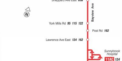 Зураг TTC 11 Bayview автобусны маршрут Торонто