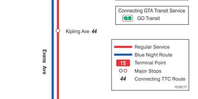 Зураг TTC 15 Эванс автобусны маршрут Торонто