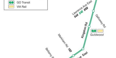 Зураг TTC 198 U T Scarborough Пуужин автобусны маршрут Торонто