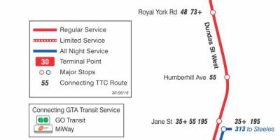 Зураг TTC 30 Lambton автобусны маршрут Торонто