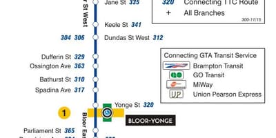 Зураг TTC 300A Bloor-Danforth автобусны маршрут Торонто