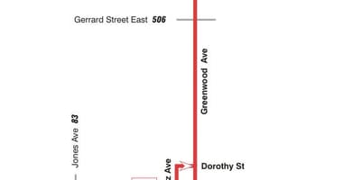 Зураг TTC 31 Greenwood автобусны маршрут Торонто