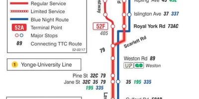 Зураг TTC 52 Lawrence Баруун автобусны маршрут Торонто