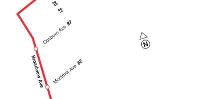Зураг TTC 8 Broadview автобусны маршрут Торонто
