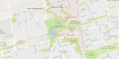 Map of Westminster–Branson хөрш Торонто