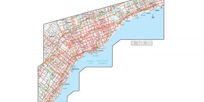 Газрын зураг нь албан есны Замын Онтарио